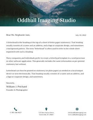 Free  Template: Design Studio Letterhead