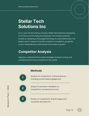 Free  Template: Green Research Plan Template