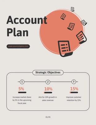 Free  Template: Cream Orange Account Plan Template