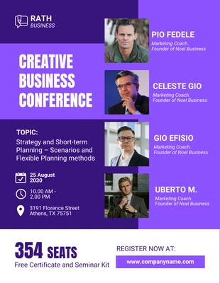 Free  Template: Creative Business Conference Event Flyer Template