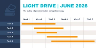 premium  Template: Weekly Project Gantt Chart Example Template