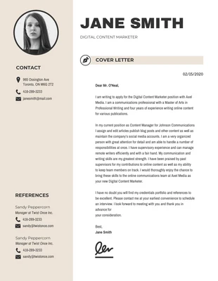 premium  Template: Contemporary Modern Cover Letter Template