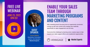 business  Template: Vibrant Marketing Webinar Promotional LinkedIn Post