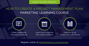 business  Template: Marketing Learning Course LinkedIn Banner