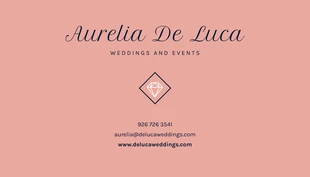 business  Template: Wedding Event Planner Business Card