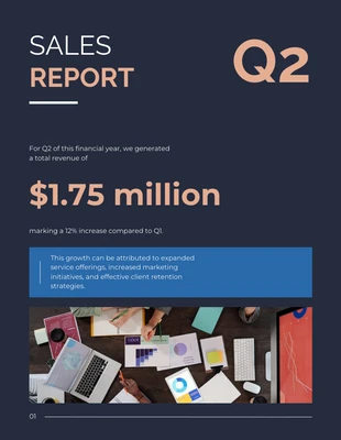 Free  Template: Sales Report Q2 Template