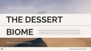 Free  Template: The Desert Biome Geography Lesson Presentation Template