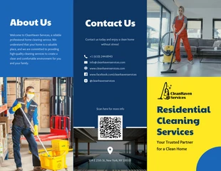 Free interactive Template: Residential Cleaning Services Brochure Template