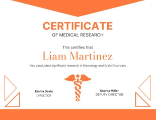 Free  Template: Light Orange Medical Certificate format Template