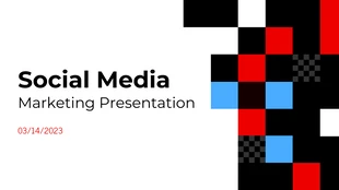 Free  Template: Checkered Social Media Marketing Presentation Template