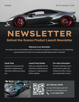 premium  Template: New Car Launch Newsletter Template