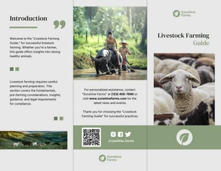 Free interactive Template: Livestock Farming Guide Brochure Template