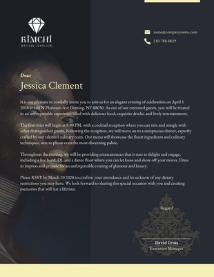 Free  Template: Elegant Invitation for Fashion Event Letterhead Template