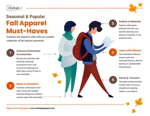 Free  Template: Popular Fall Fashion Apparel Infographic Template