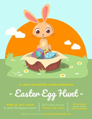 premium  Template: Easter Egg Hunt Poster Flyer Template