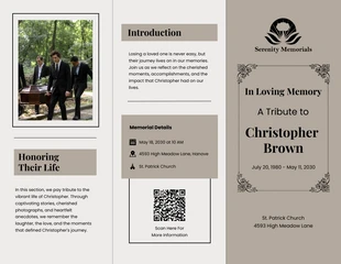 premium interactive Template: Funeral Tri-fold Brochure Template