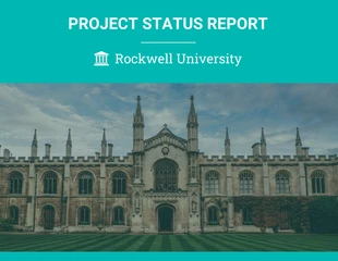 premium  Template: University Project Status Report Template