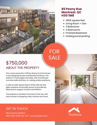 business  Template: Apartment Real Estate Sale Flyer Template