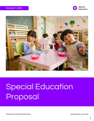 premium  Template: Special Education Proposal Template