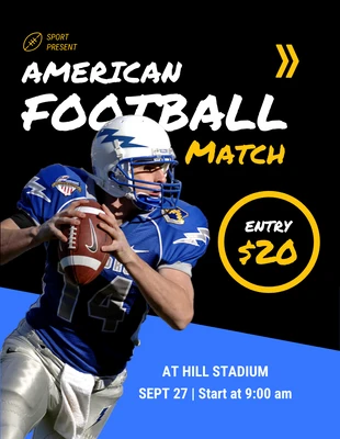 Free  Template: American Football Match Flyer Template