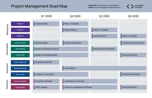 business  Template: Modern Project Management Roadmap Template