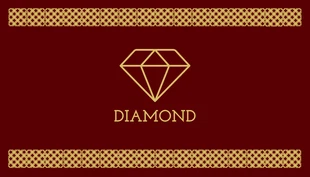 Luxurious Maroon and Gold Jewelry Business Card - Page 2