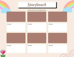 Free  Template: Simple Blank Storyboard Diagram Template