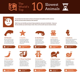 Free  Template: Slowest Animals Infographic Template