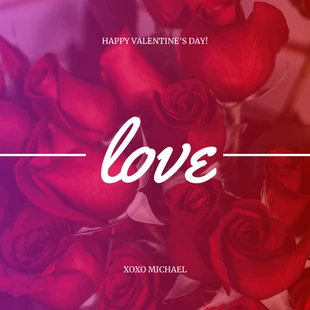 Free  Template: Gradient Valentine's Day Instagram Post