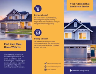 business  Template: Residential Real Estate Tri Fold Brochure Template