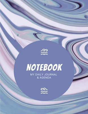 Free  Template: Purple Abstract Illustration Notebook Book Cover