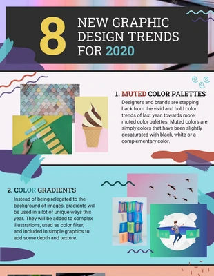 Free  Template: Modern Graphic Design Trends Infographic Template