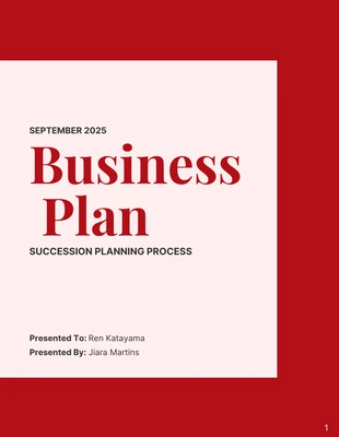 Free  Template: Simple Business Succession Plan Template