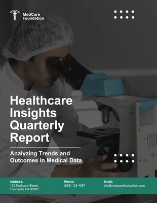 Free  Template: Green Medical Data Report Template