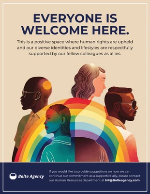 business accessible Template: Positive Space Gay Rights Poster