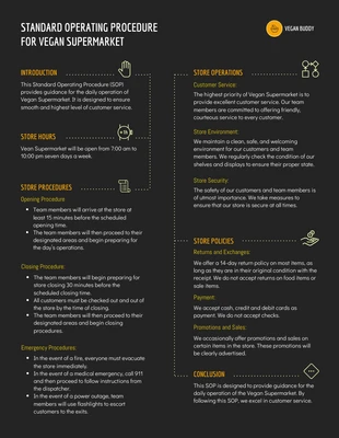 premium  Template: Standard Operating Procedure For Retail Infographic Template