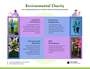 Free  Template: Environmental Volunteering Charity Infographic Template