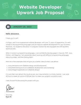 premium  Template: Upwork Proposal Template For Web Development