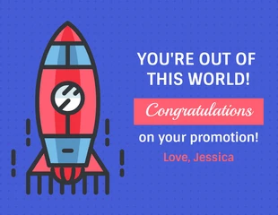 premium  Template: Illustrative Promotion Congratulations Card