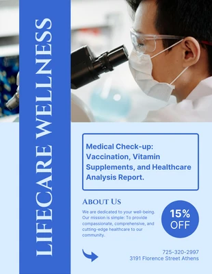 business  Template: Light Blue Modern Professional Medicine Poster