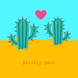 premium  Template: Prickly Pair Instagram Social Media Post