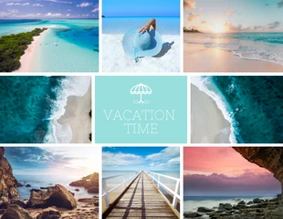 business  Template: Beach Grid Photo Collage