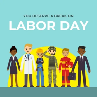 Free  Template: Illustrative Labor Day Instagram Post