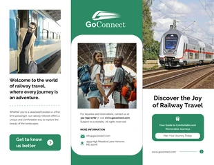 business interactive Template: Railway Travel Information Brochure