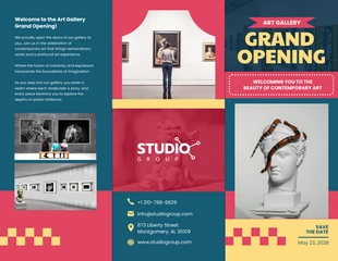 premium  Template: Art Gallery Grand Opening Brochure Template