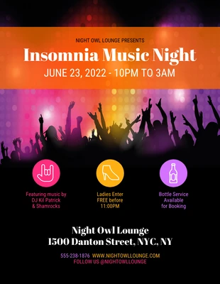 premium  Template: Insomnia Music Event Flyer Template