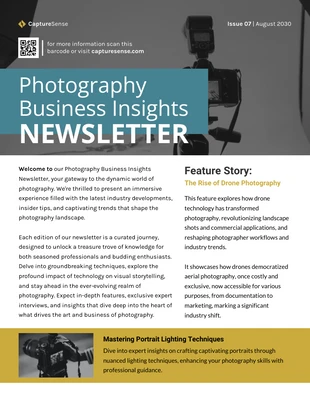 premium  Template: Photography Business Insights Newsletter Template