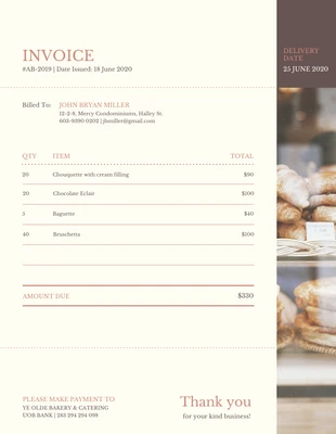 premium  Template: Vintage Photo Invoice Template