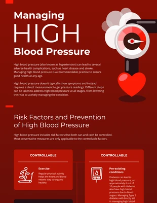 business  Template: Managing Hypertension Infographic Template