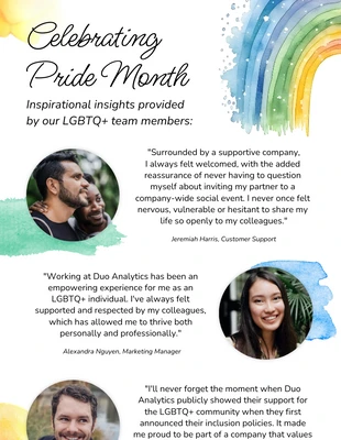 premium accessible Template: LGBTQ+ Employees Pride Month Email Newsletter Template